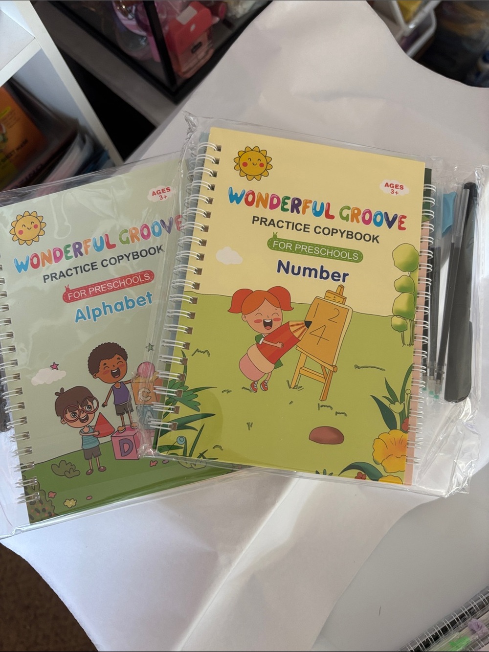 Number Practice Copybook for Preschoolers with Erasable Ink